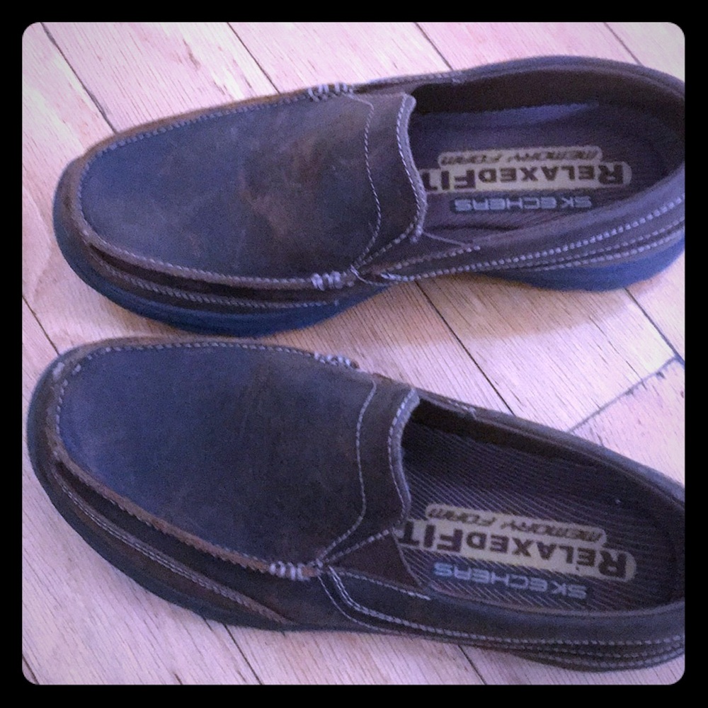 Men’s slip on shoes-brown leather